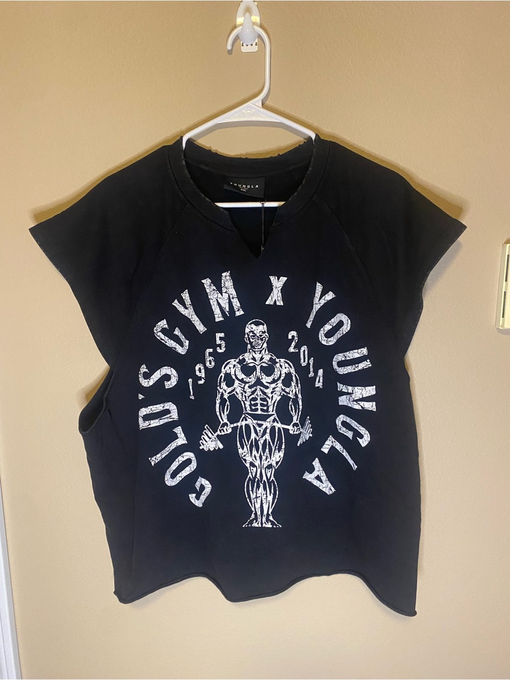YoungLA Golds Gym Black Graphic Muscle Tank